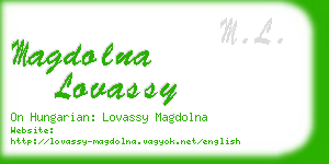 magdolna lovassy business card